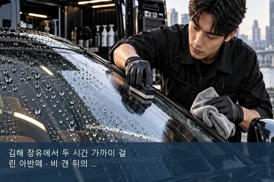 김해 장유에서 두 시간 가까이 걸린 아반떼 · 비 갠 뒤의 작업